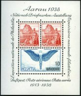 SCHWEIZ BUNDESPOST Bl. 4 **, 1934, Block Aarau, Pracht, Mi. 75.- - Oblitérés