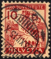 SCHWEIZ BUNDESPOST 129 O, 1915, 10 C. Pro Juventute, Pracht, Mi. 110.- - Oblitérés