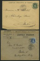 SCHWEIZ BUNDESPOST 59,67,73 BRIEF, 1895,1900, 25 C. Grün, 25 C. Blau Und 25 C. UPU, Je Als Einzelfrankatur Auf Brie - Cartas & Documentos