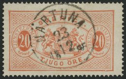 DIENSTMARKEN D 7Aa O, 1874, 20 Ö. Lachsrot, Gezähnt 14, K1 NATUNA, Kabinett, Mi. 70.- - Dienstzegels