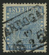SCHWEDEN 2a O, 1855, 4 Skill. Bco. Blau, R3 ARBOGA, Kabinett - Oblitérés