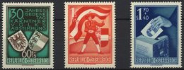 STERREICH 952-54 **, 1950, Volksabstimmung, Prachtsatz, Mi. 150.- - Usados