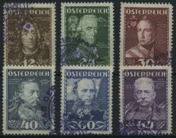 STERREICH 617-22 O, 1935, Heerführer, Violetter Sonderstempel, Prachtsatz - Usados