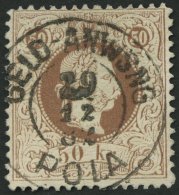 STERREICH 41II O, 1874, 50 Kr. Braun, Feiner Druck, K2 GELD-ANWEISUNG POLA, Pracht, Mi. 200.- - Oblitérés