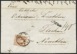 STERREICH 39IIc BRIEF, 1875, 15 Kr. Rötlichbraun, Feiner Druck, Auf Reco-Brief Von PRAG Nach Neweklau, Pracht - Oblitérés