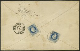 STERREICH 38II BRIEF, 1882, 10 Kr. Blau, Feiner Druck, 2x Rückseitig Auf Reco-Brief Mit K1 BOCHNIA Nach Krakau, L1 - Oblitérés