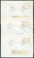 NORWEGEN A 2.2d S6 BRIEF, Automatenmarken: 1986, 250, 350 Und 400 Ø Rotlila, Breite Ziffern, Je Auf FDC, Pracht, - Used Stamps