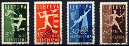 LITAUEN 417-20 O, 1938, Nationale Sportspiele, üblich Gezähnter Prachtsatz, Mi. 60.- - Litouwen