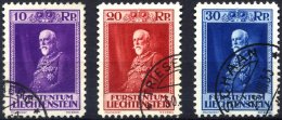 LIECHTENSTEIN 122-24 O, 1933, 80. Geburtstag, Prachtsatz, Mi. 150.- - Altri & Non Classificati