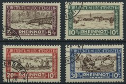 LIECHTENSTEIN 78-81 O, 1928, Hochwassergeschädigte, Prachtsatz, Mi. 130.- - Andere & Zonder Classificatie