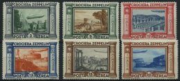 ITALIEN 439-44 *, 1933, Graf Zeppelin, Falzrest, Prachtsatz - Unclassified