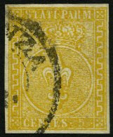 PARMA 6a O, 1853, 5 C. Orange, Vollrandig, Pracht, Mi. 750.- - Parma