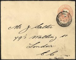 BRITISCHE MILITÄRPOST 1901, 1 P. Rosa Ganzsachenumschlag Und K2 FIELD POST OFFICE/BRITISH ARMY.S.AFRICA Nach London - Used Stamps