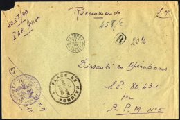 FRANKREICH FELDPOST 1948, K2 3. BATAILLON MIXTE DE MADAGASKAR Auf Eingeschriebenem Luftpost-Militär-Dienstbrief Aus - Autres & Non Classés