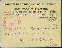 FRANKREICH FELDPOST 1915, Orts-Vordruckbrief Der Französischen Rotkreuzgesellschaft Mit Portofreiheitsvernerk Und R - Storia Postale