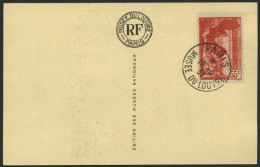 FRANKREICH 359/60 BRIEF, 1937, National-Museen Mit Sonderstempel Je Auf Leer Gestempelter Künstlerpostkarte Vom Lou - Autres & Non Classés