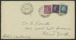 FRANKREICH 165,201,204 BRIEF, 1933, Schiffspostbrief Mit K2 GENOVA-NEW-YORK PIROSCAFO REX, In Die USA, Bedarfserhaltung - Autres & Non Classés