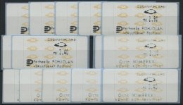 FINNLAND A 12.3,12.4 **, Automatenmarken: 1992, Je 7 Verschiedene Wertstufen Perheelle Pohljolan Und Osta Ikimerkki, Pra - Oblitérés