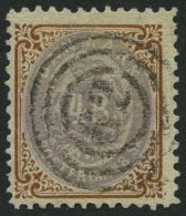 DÄNEMARK 21I O, 1870, 48 S. Braun/lila, Zentrischer Nummernstempel 62, Feinst, Mi. 250.- - Gebruikt