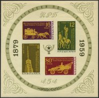 BULGARIEN Bl. 5/6 **, 1959, Blockpaar 60 Jahre Post- Und Telegrafenwesen, Feinst/Pracht, Mi. 120.- - Other & Unclassified