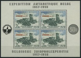 BELGIEN Bl. 25 **, 1957, Block Südpolexpedition, Pracht, Mi. 150.- - Belgique