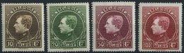 BELGIEN 262-65I *, 1929, König Albert I, Pariser Druck, Falzrest, Prachtsatz - Bélgica