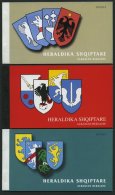 ALBANIEN ** , 2001-05, Wappen In 5 Verschiedenen Markenheftchen Komplett, Pracht - Albania