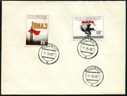 ALBANIEN 2264/5 BRIEF, 1985, 40. Jahrestag Des Sieges Auf Umschlag Mit Ersttagsstempel, Pracht, R!, Auflage Nur 1370 S&a - Albanie