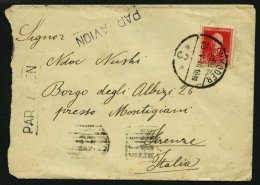 ALBANIEN 303 BRIEF, 25.5.1940, 15 Q. Rot Auf Luftpostbrief Während Der Italienischen Besetzung Von SHKODER Nach Ita - Albanie