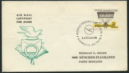 DEUTSCHE LUFTHANSA 953a BRIEF, 26.8.1967, Budapest-München, Prachtbrief - Usati