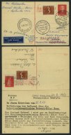 ERST-UND ERÖFFNUNGSFLÜGE 2452 BRIEF, 5.10.53, Brüssel-Bonn, 2 Verschiedene Niederländische Belege, P - Storia Postale