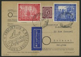 ERST-UND ERÖFFNUNGSFLÜGE 2301 BRIEF, 1.5.48, Hamburg-Brüssel, Flugbestätigungsstempel In Schwarz (Ge - Storia Postale