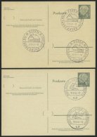 GANZSACHEN P 36 BRIEF, 1961, 8 Pf. Heuß Mit Postfachnummer Statt Postschließfachnummer, 2 Leer Gestempelte K - Collezioni
