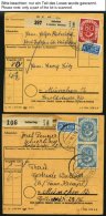 LOTS 1953/4 19 Paketkarten Mit Verschiedenen Posthornfrankaturen, U.a. Mi.Nr. 134 MeF, 137 EF, 3 Karten Mit Nr 138 Etc., - Gebruikt