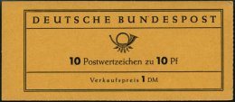 ZUSAMMENDRUCKE MH 6a **, 1960, Markenheftchen Heuss Lumogen, Erstauflage, Stark Fluoreszierend, Pracht, Gepr. D. Schlege - Usati