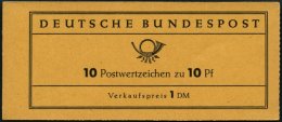 ZUSAMMENDRUCKE MH 6a **, 1960, Markenheftchen Heuss Lumogen, Erstauflage, Schwach Fluoreszierend, Pracht, Gepr. D. Schle - Gebruikt
