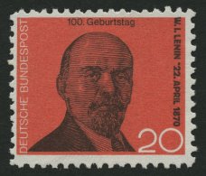 BUNDESREPUBLIK (*) , 1970, Lenin-Briefmarke Zum 100. Geburtstag In Rot/schwarz, O.G., Wurde Im April In Den Postverkehr - Oblitérés