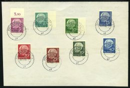 BUNDESREPUBLIK 179-260y BrfStk, 1960, Heuss Lumogen Auf Briefstück, Dabei 5 Pf. POR (Mi. 300.-), Pachtsatz - Used Stamps