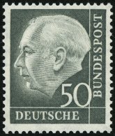 BUNDESREPUBLIK 189 **, 1954, 50 Pf. Heuss, Pracht, Mi. 200.- - Oblitérés