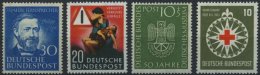 BUNDESREPUBLIK 161-64 **, 1952/3, 4 Prachtwerte, Mi. 118.- - Used Stamps