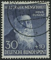 BUNDESREPUBLIK 159 O, 1952, 30 Pf. Dunant, Pracht, Mi. 80.- - Oblitérés