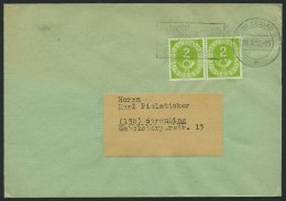 BUNDESREPUBLIK 123 Paar BRIEF, 1952, 2 Pf. Posthorn Im Waagerechten Paar Als Mehrfachfrankatur Auf Drucksache, Pracht - Used Stamps