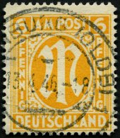 AMERIK. U. BRITISCHE ZONE 13Dy O, 1945, 6 Pf. Gelborange, Gezähnt 141/2:141/4, Pracht, Gepr. Wehner, Mi. 70.- - Other & Unclassified