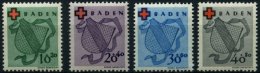 BADEN 42-45 **, 1949, Rotes Kreuz, Prachtsatz, Mi. 100.- - Andere & Zonder Classificatie