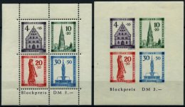 BADEN Bl. 1 A/B **, 1949, Blockpaar Freiburg, Pracht, Mi. 150.- - Other & Unclassified