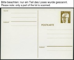 GANZSACHEN P 90b BRIEF, 1973, 15 Pf. Heuss In Dünnen Lettern, Weiß, Ungebraucht, 10 Prachtkarten, Mi. 170.- - Verzamelingen