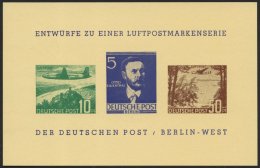 LOTS (*), 1957, Entwürfe Zu Einer Luftpostmarkenserie In 2 Blocks Bephila, Pracht - Used Stamps
