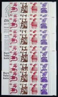 ZUSAMMENDRUCKE MH 9 **, 1974, 5 Verschiedene Markenheftchen Unfallverhütung (MH 9a,b,cI,dI,dII), Pracht, Mi. 130.- - Se-Tenant