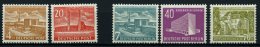 BERLIN 112/3,121-23 **, 1953, Bauten II Und III, 5 Prachtwerte, Mi. 200.- - Used Stamps