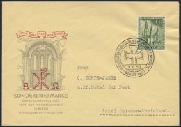 BERLIN 107 BRIEF, 1953, 10 Pf. Gedächtniskirche Auf Amtlichem FDC, Pracht, Mi. 160.- - Gebruikt